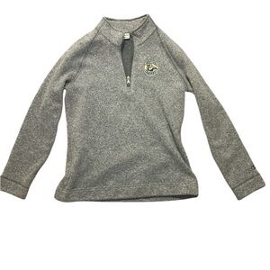 Green Bay Packers Champion Gray Quarter-Zip with Embroidered Lambeau Field-Large